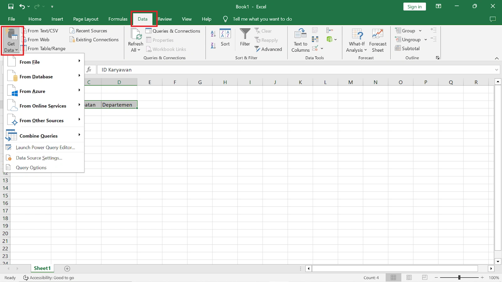 Cara Mengimpor Data dari Database di Excel