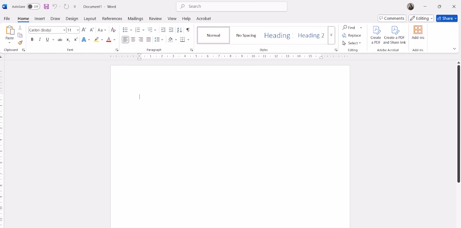 Workspace microsft word