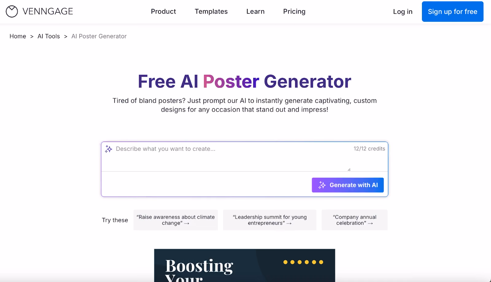 ai pembuat poster generator
