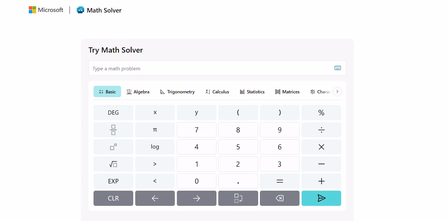 Microsoft Math Solver