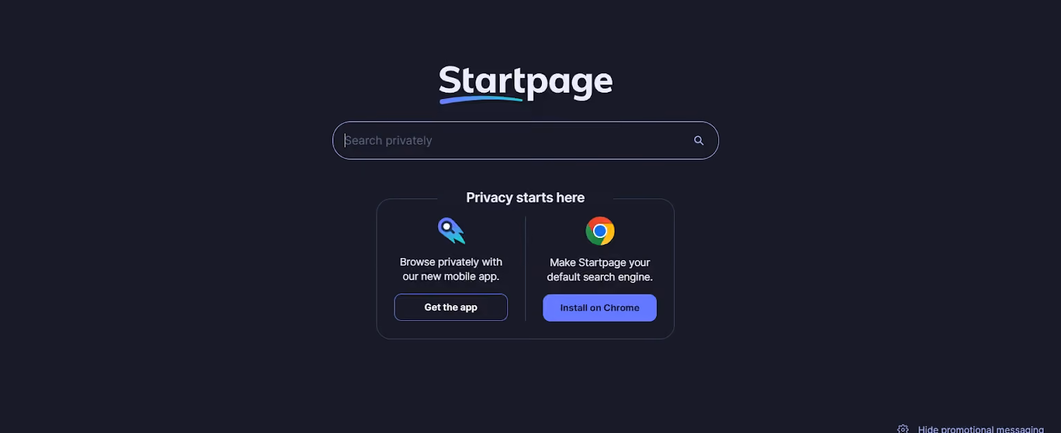 Situs Selain Yandex: startpage