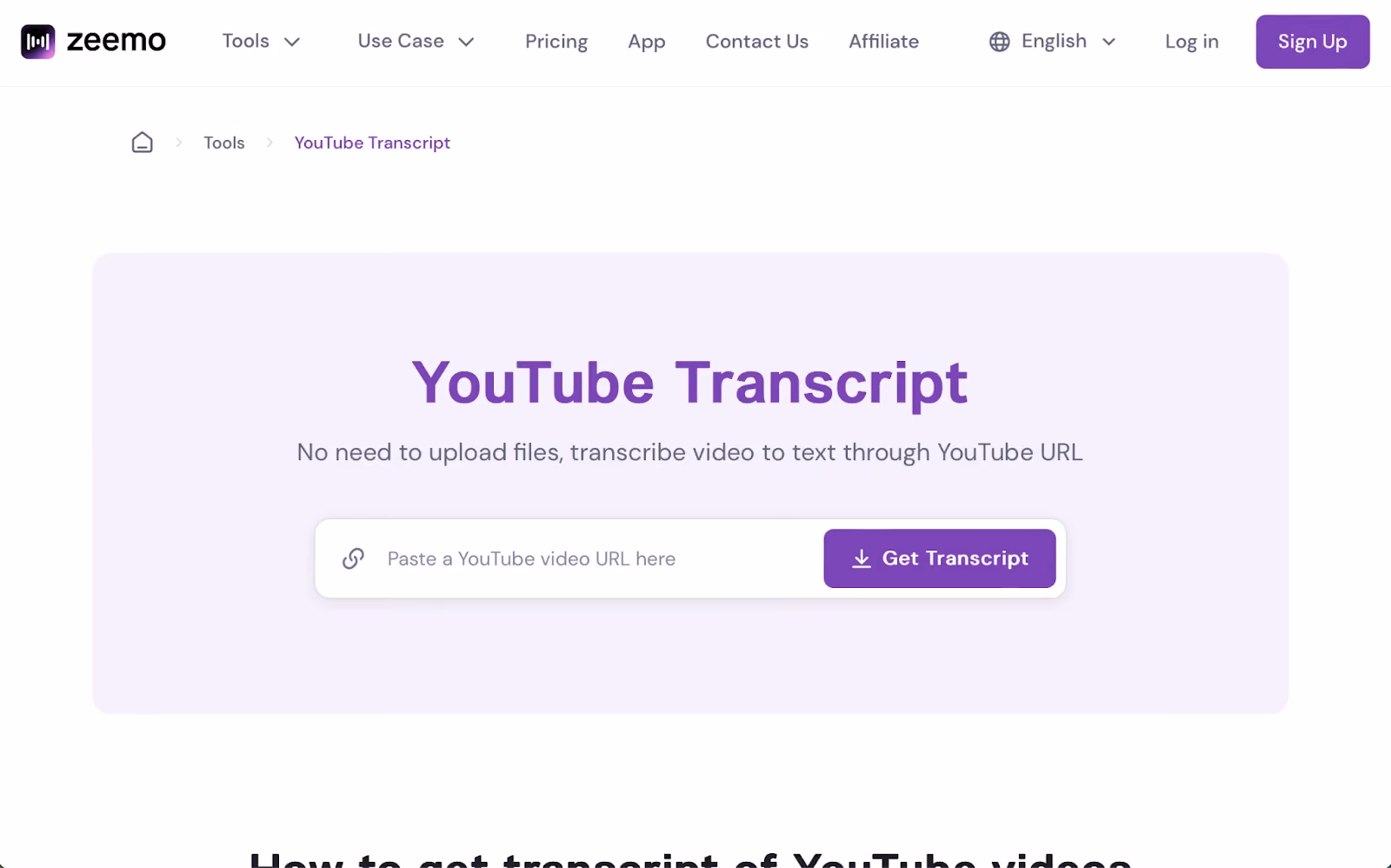 tools AI untuk transkrip video youtube