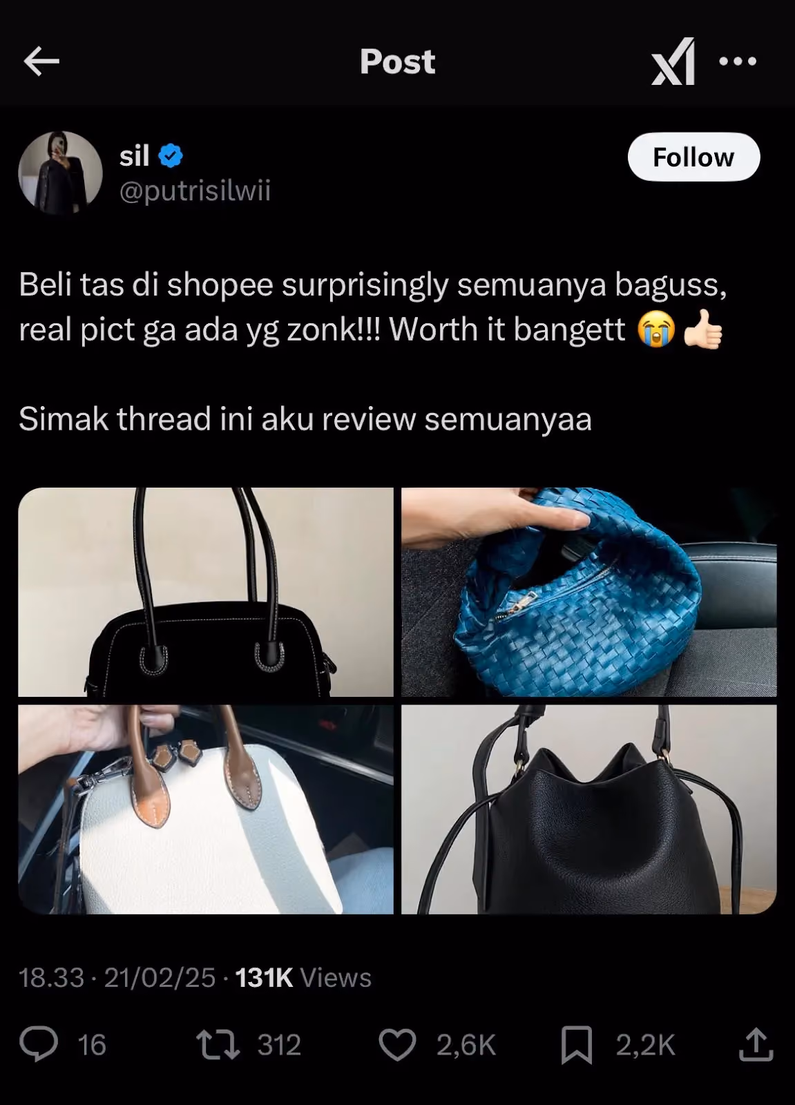 contoh jenis thread review produk