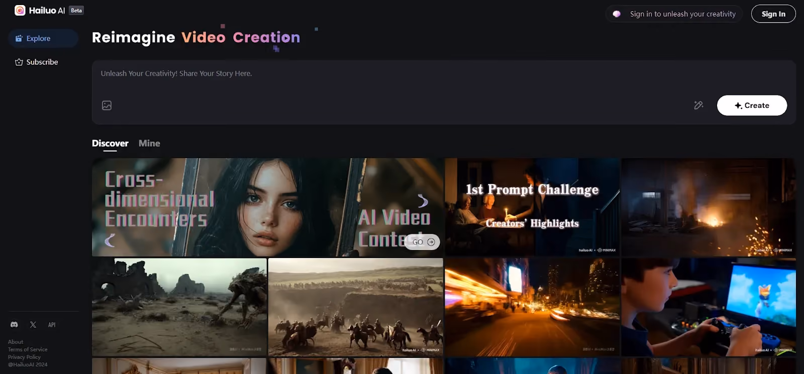 tools AI pembuat video: hailuo AI