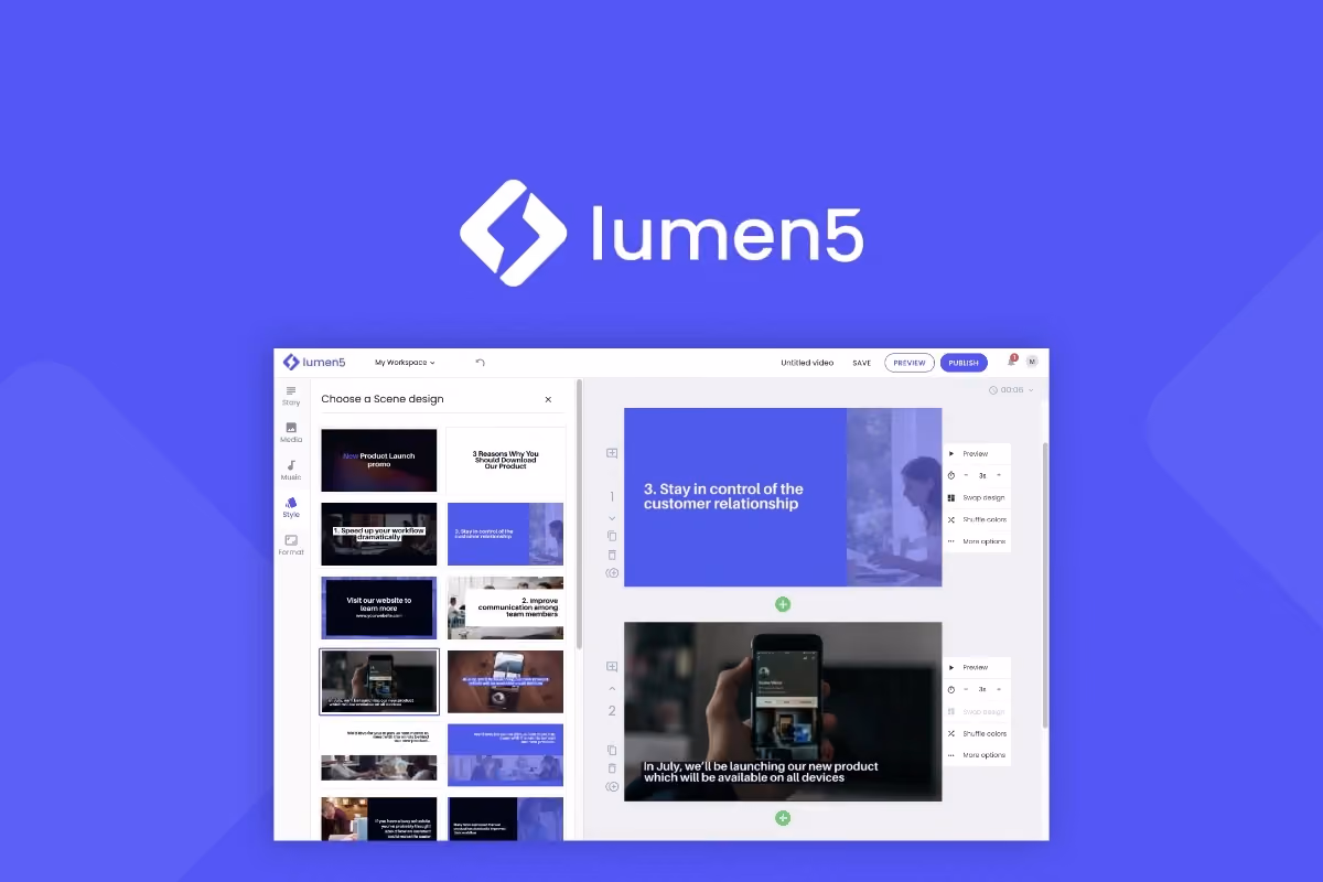 membuat video dengan AI: lumen5