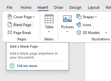 cara menambah halaman baru di word