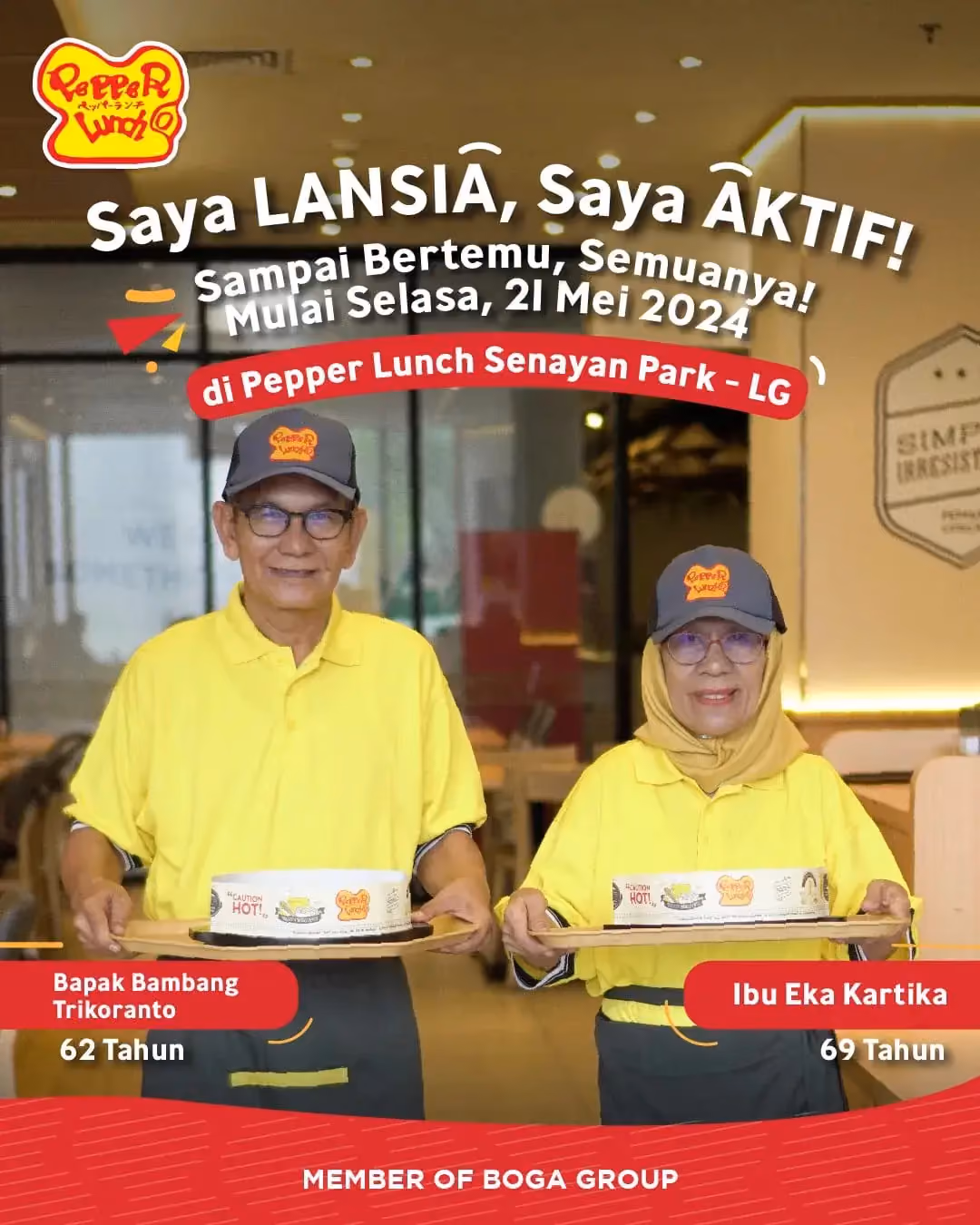 pegawai lansia pepper lunch