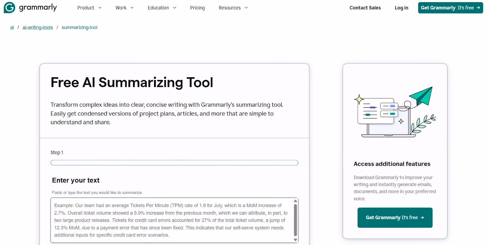 AI Kesimpulan: grammarly
