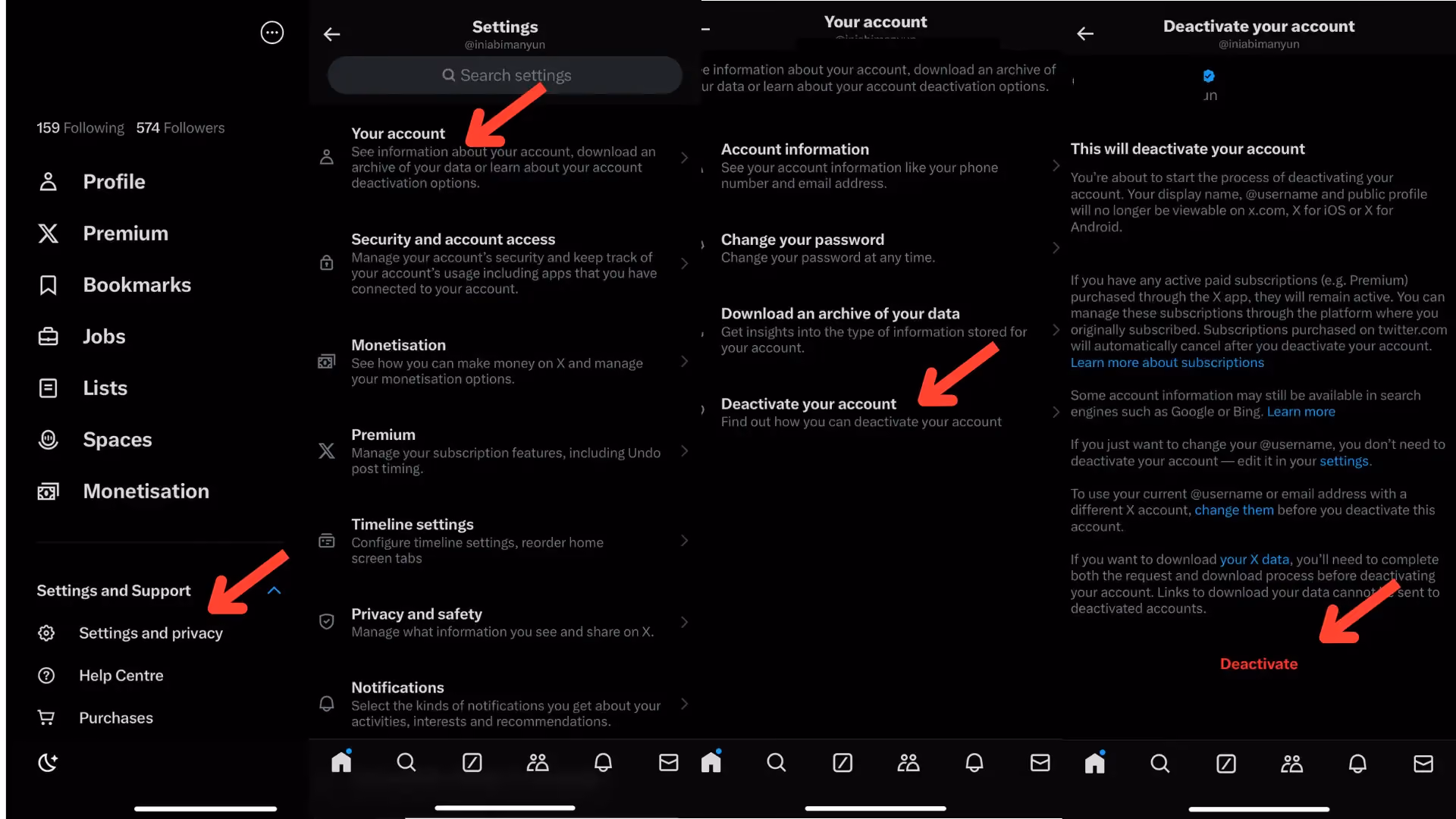 Cara menghapus akun Twitter 