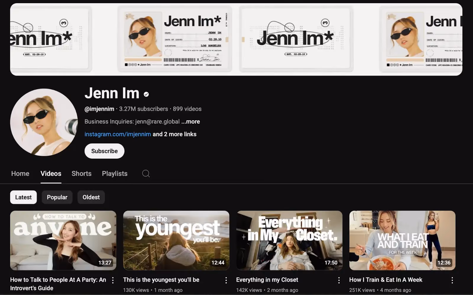 Contoh Vlogger: Jenn Im