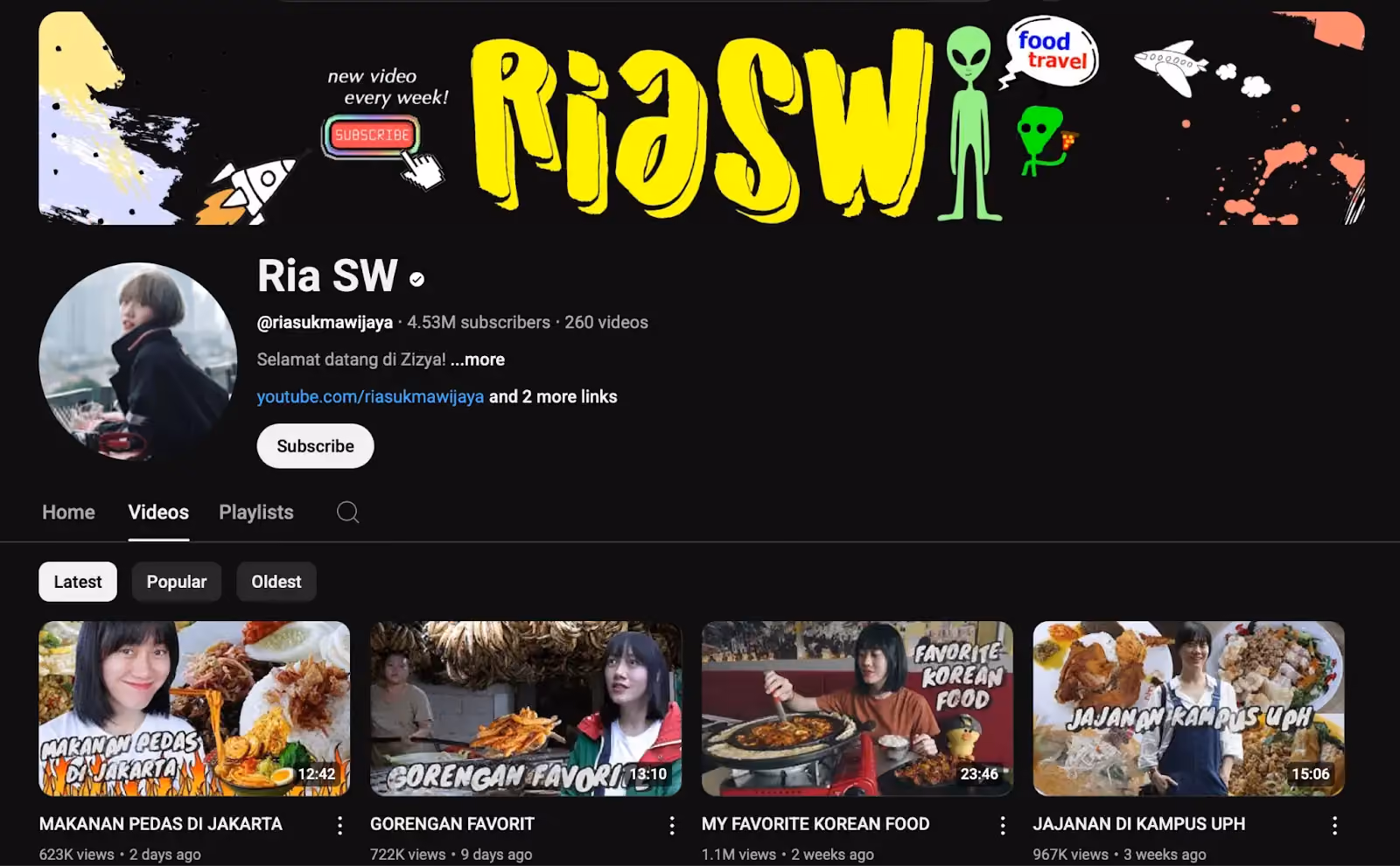Contoh Vlogger: ria sw