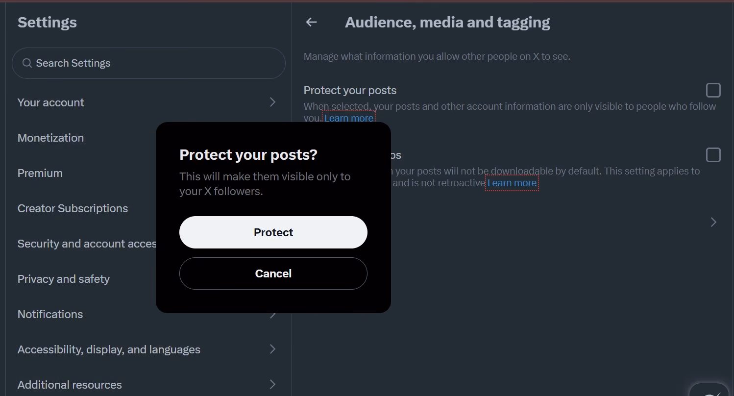Akun Twitter yang di Private