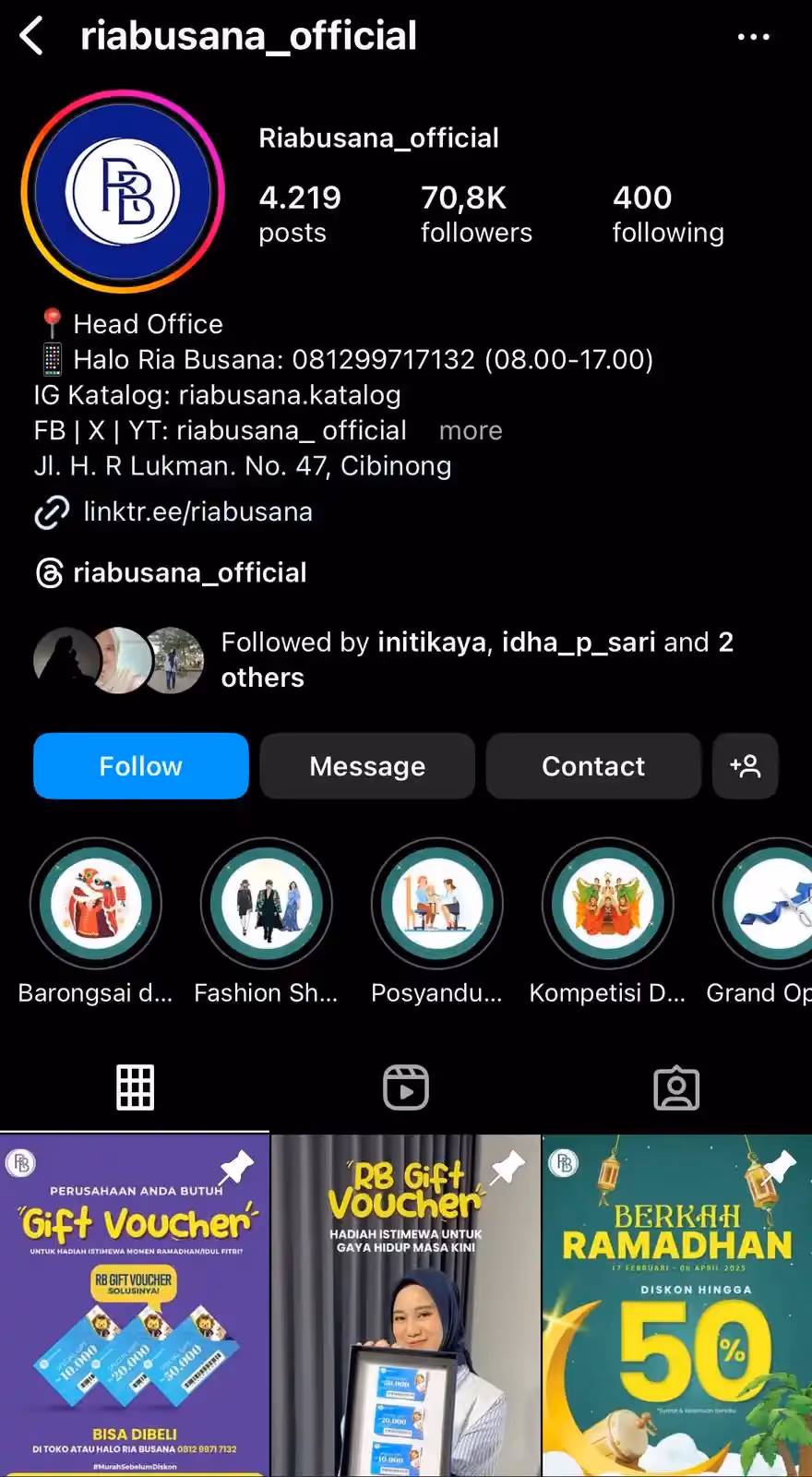 ria busana instagram