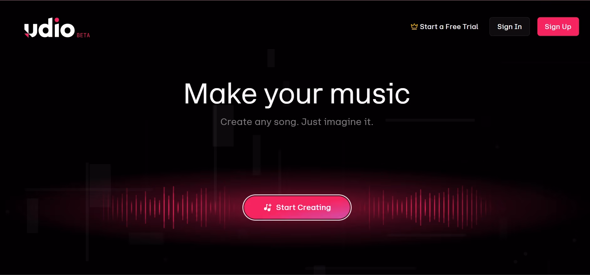ai pembuat lagu yakni udio