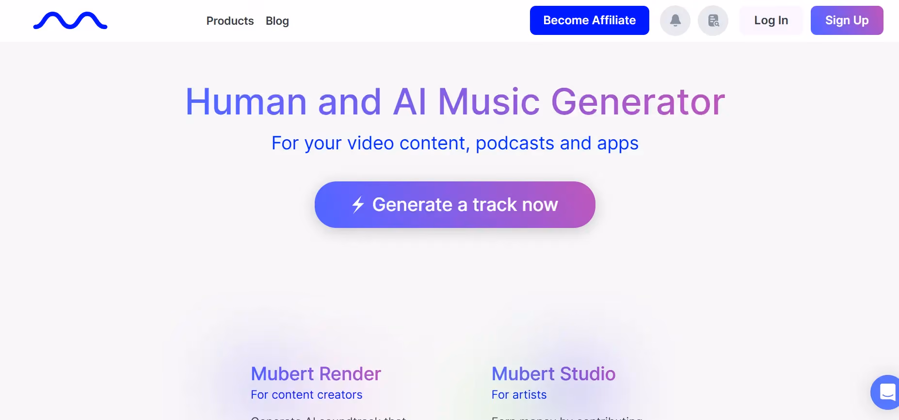 ai pembuat lagu yakni mubert