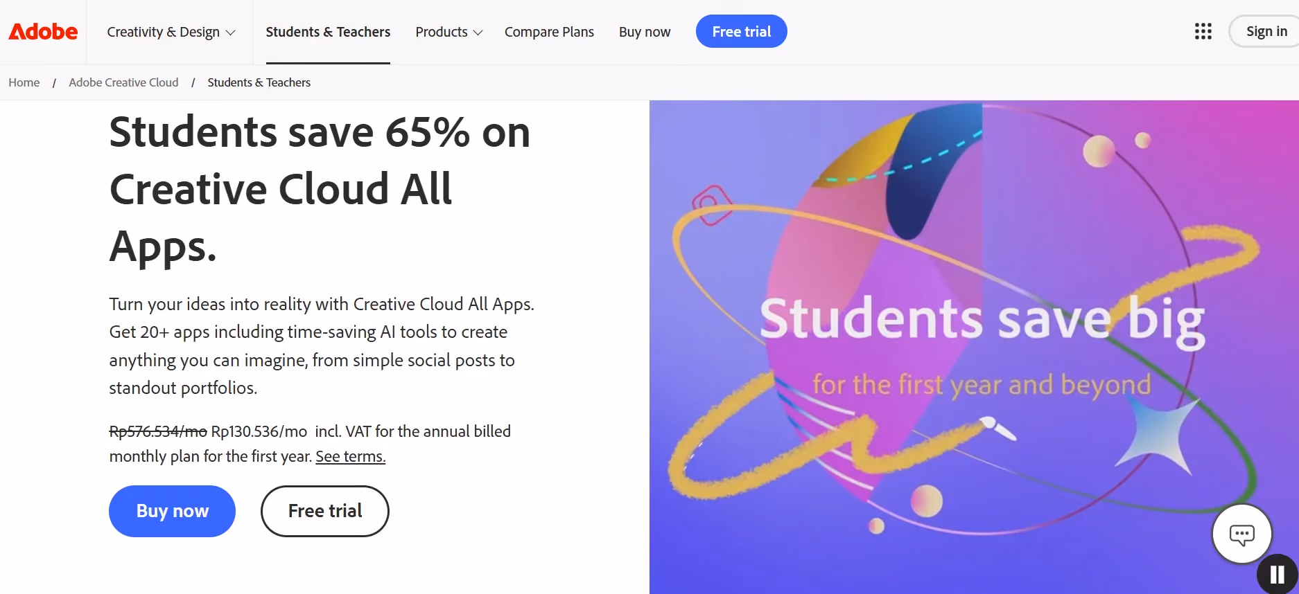 Adobe Creative Cloud for Students