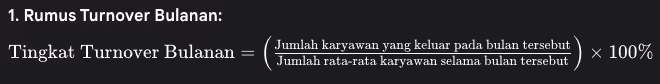 rumus turnover karyawan bulanan