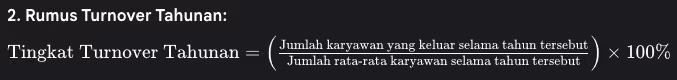 rumus turnover karyawan tahunan