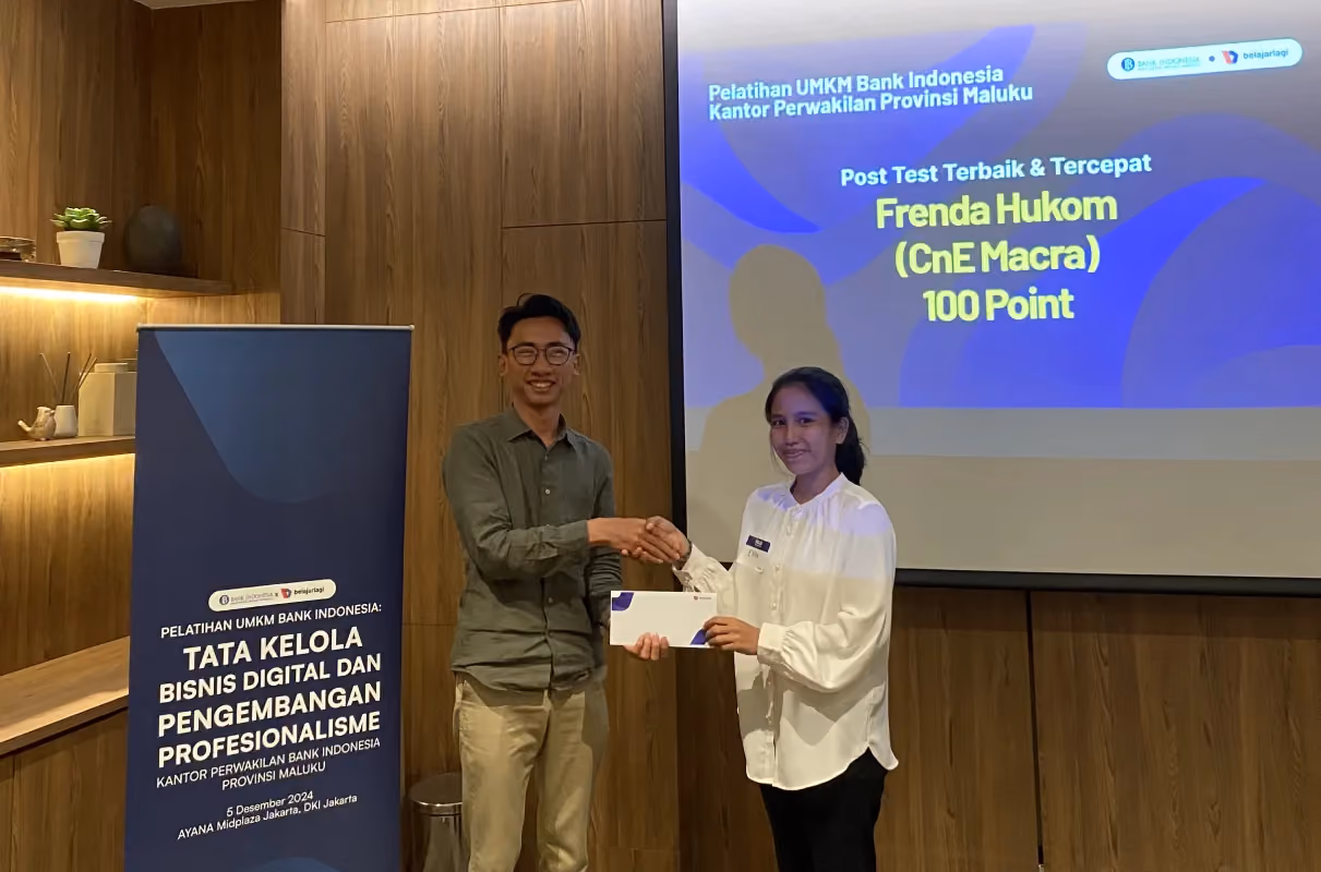 pelatihan UMKM bank indonesia dan belajarlagi