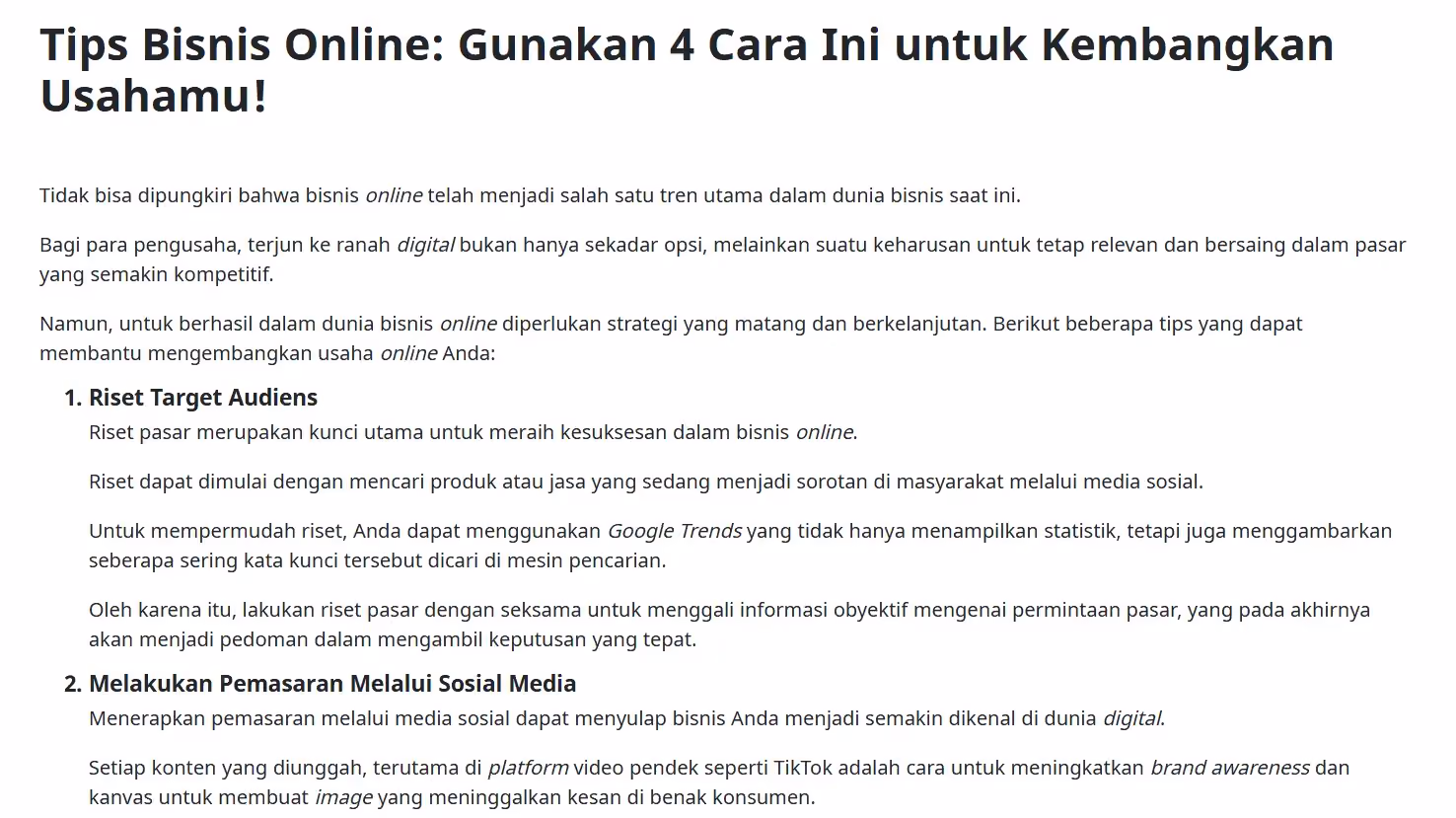 Native advertising