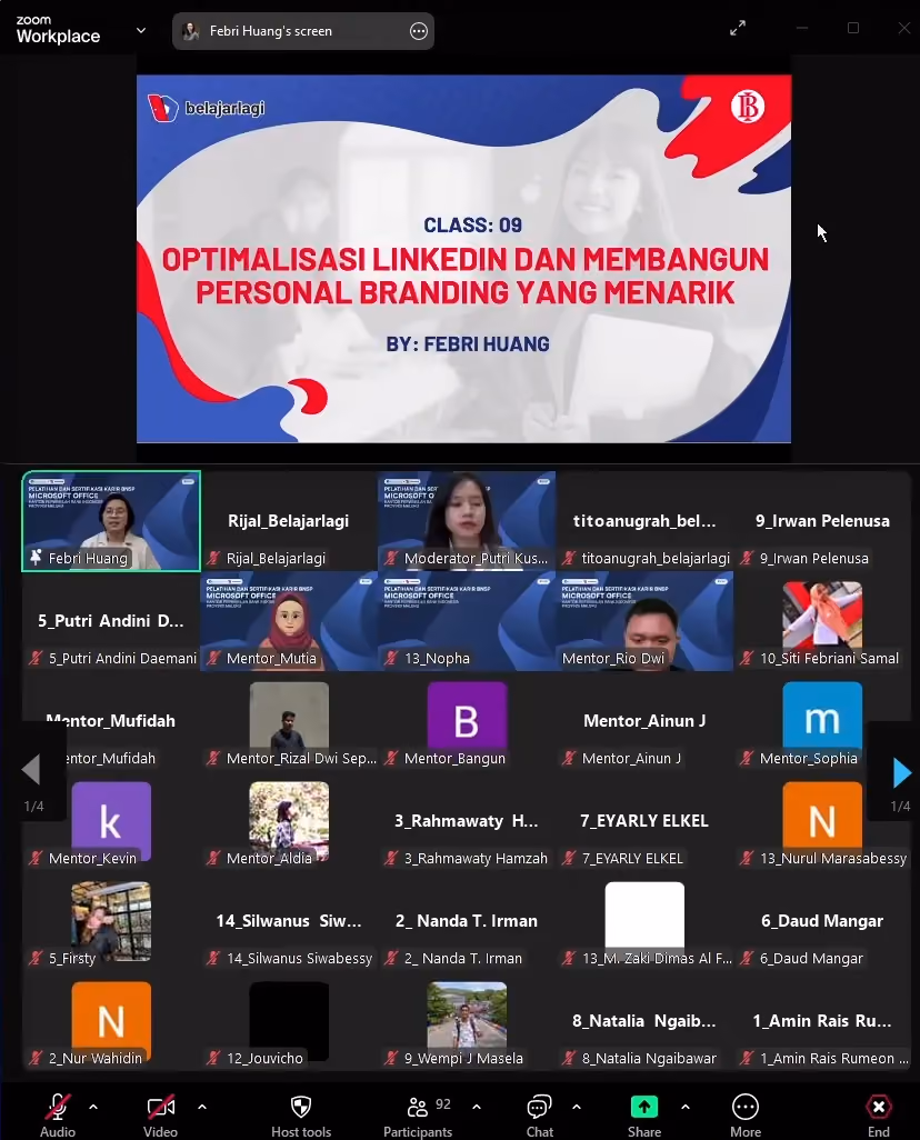 Pelatihan dan sertifikasi BNSP 