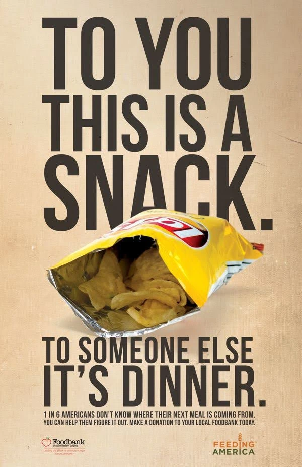 Iklan Donasi Makanan Ringan