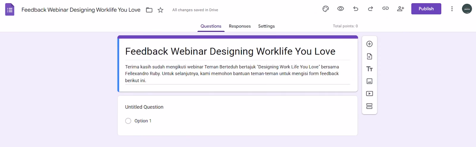Cara membuat Google Form lewat komputer