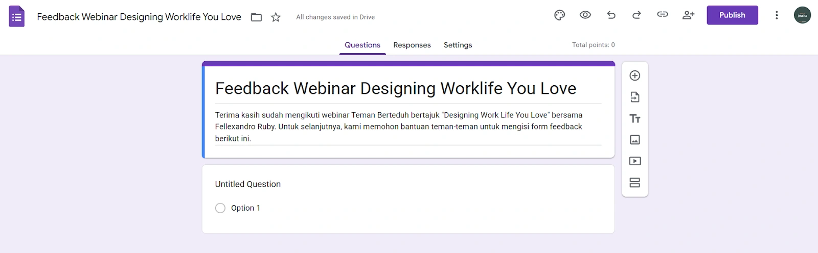 Cara membuat Google Form lewat komputer