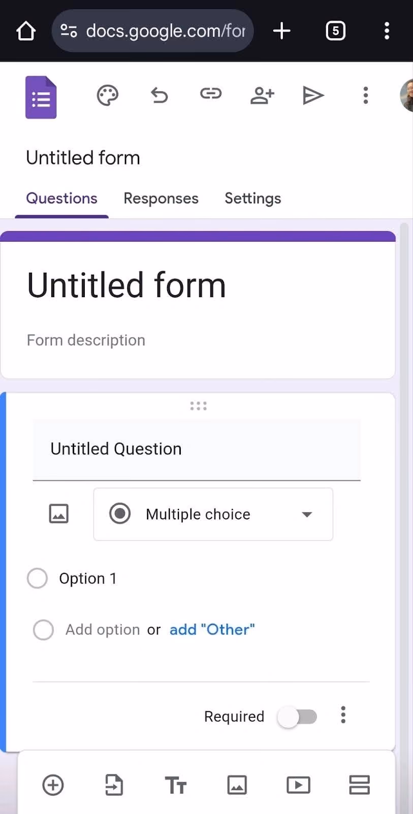 Cara membuat Google Form lewat android