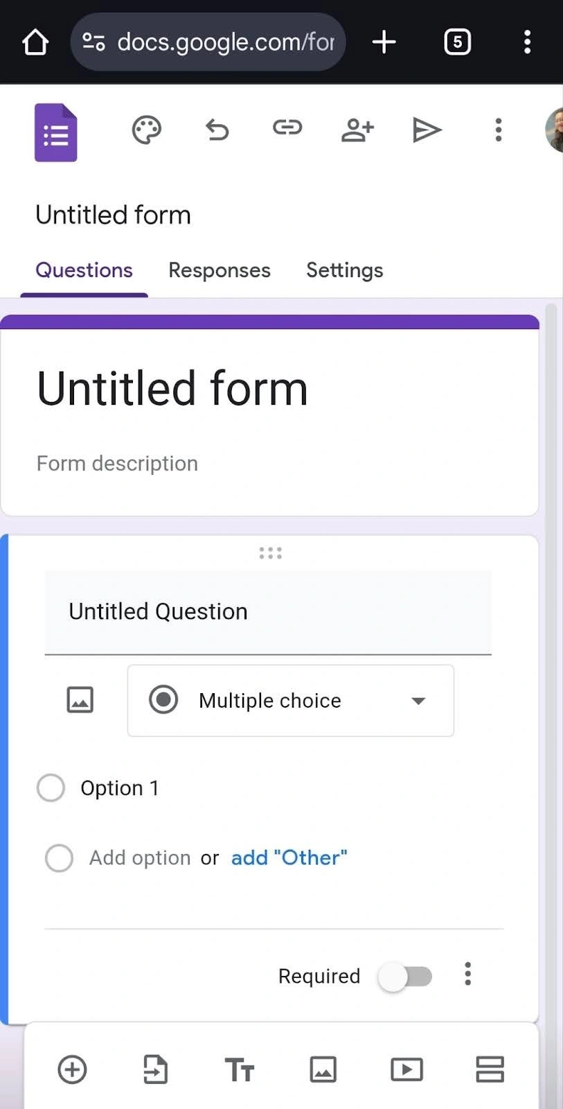 Cara membuat Google Form lewat android