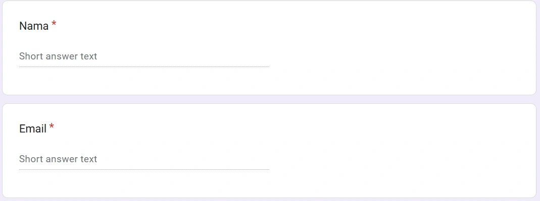 Cara membuat pertanyaan di Google Form