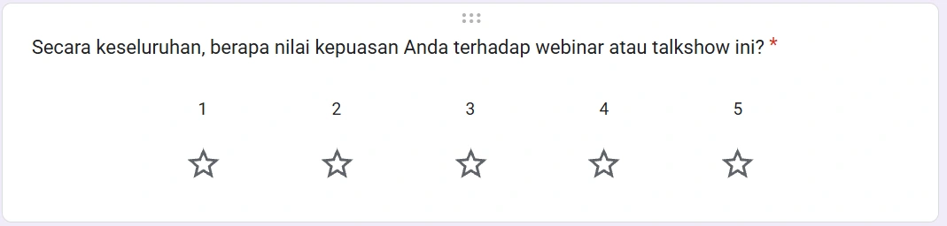 rating di google docs