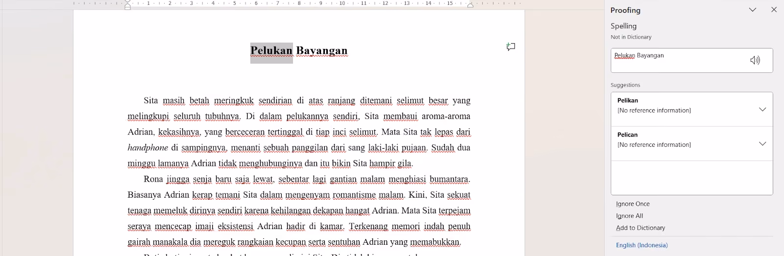 Cara menghilangkan garis merah di Word di ms word 2021