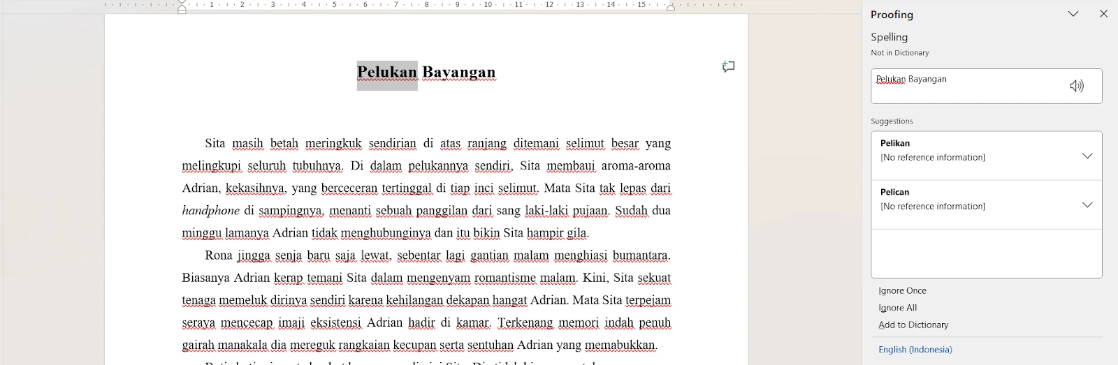 Cara menghilangkan garis merah di Word di ms word 2021
