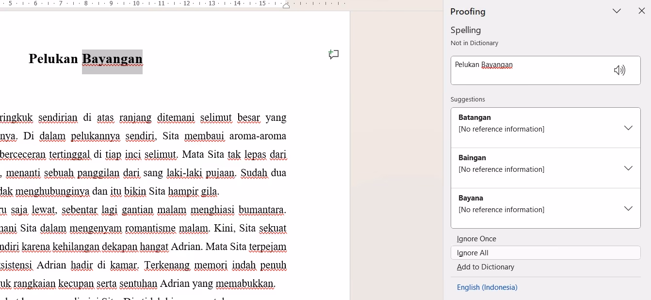 Cara menghilangkan garis merah di Word di ms word 2021