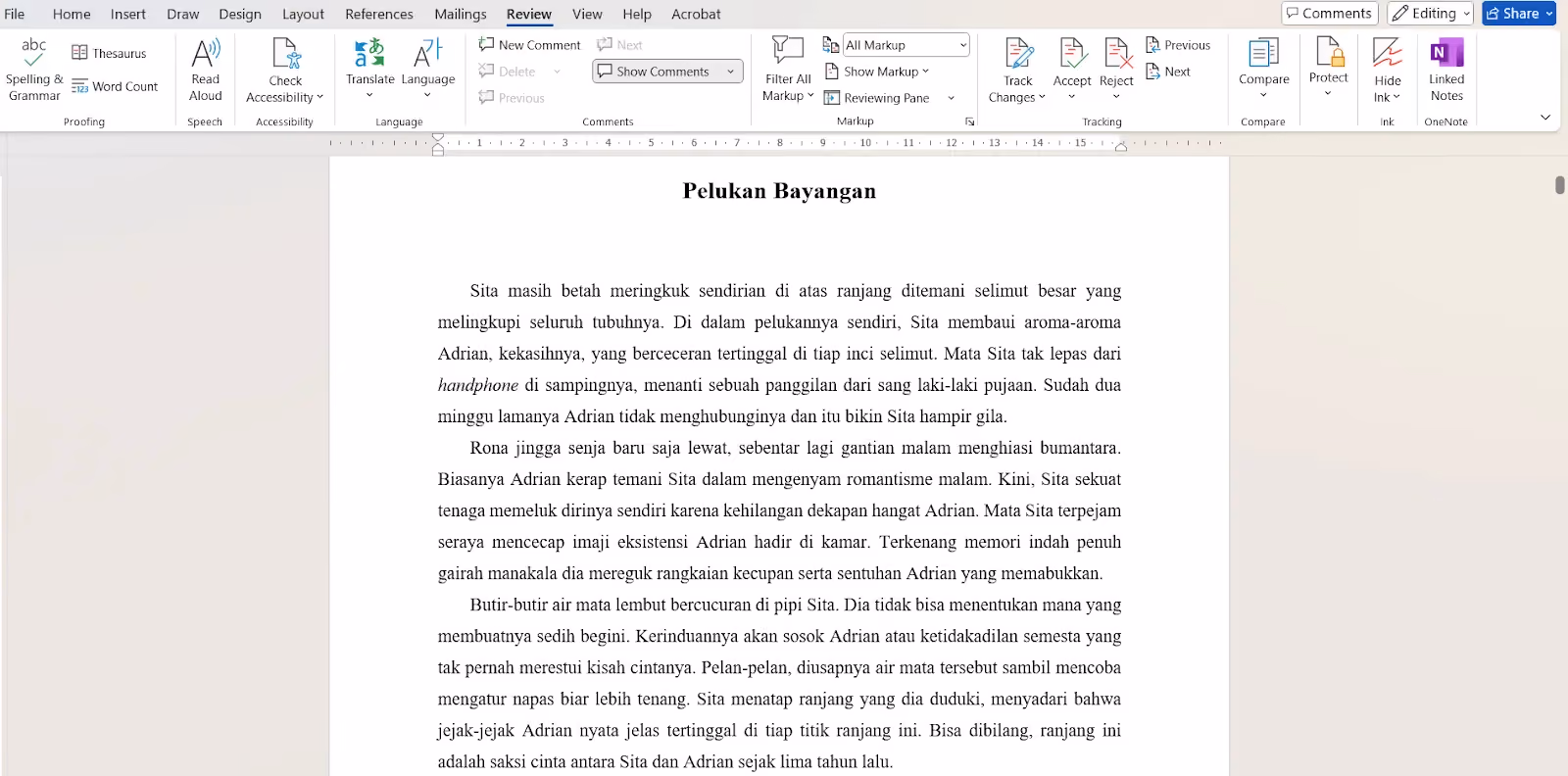 Cara menghilangkan garis merah di Word di ms word 2010