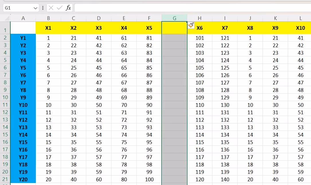 Cara menambah kolom di Excel pakai shortcut