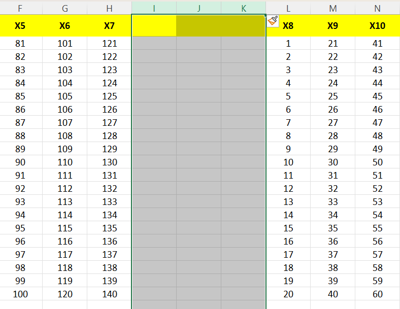 cara menambah kolom di excel