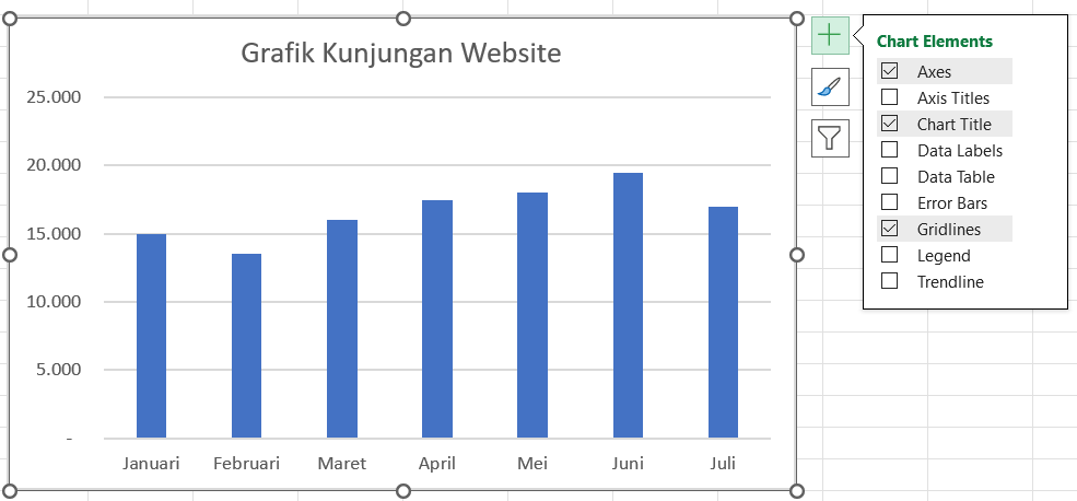 Cara membuat diagram batang di excel