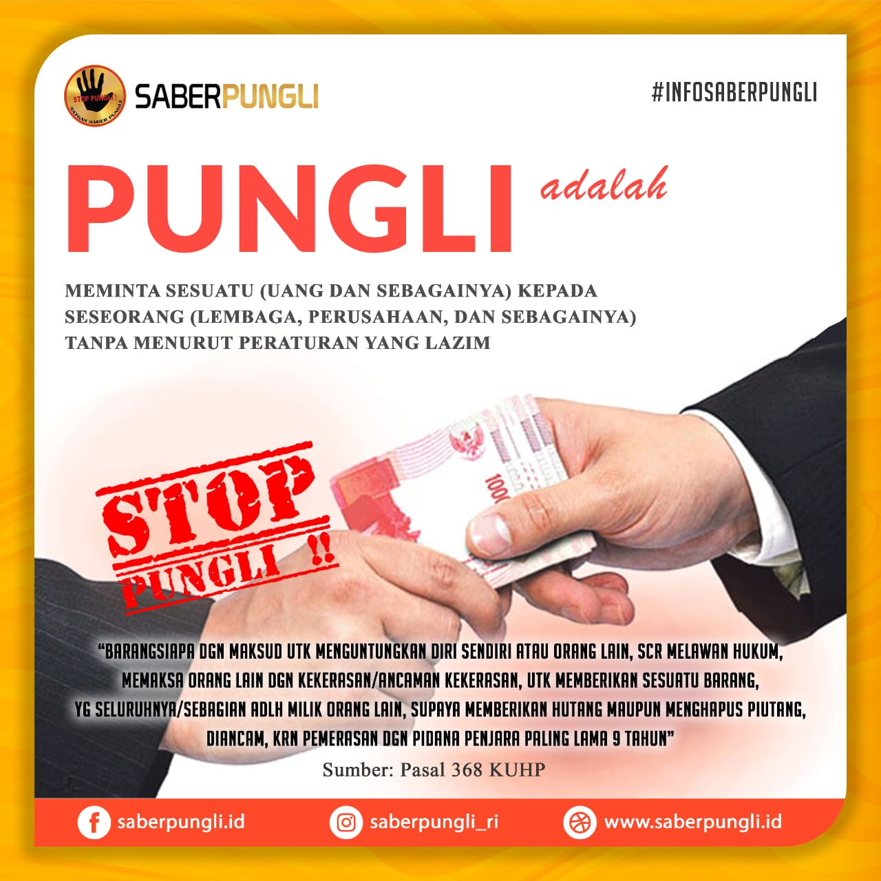 contoh iklan non komersial STOP PUNGLI