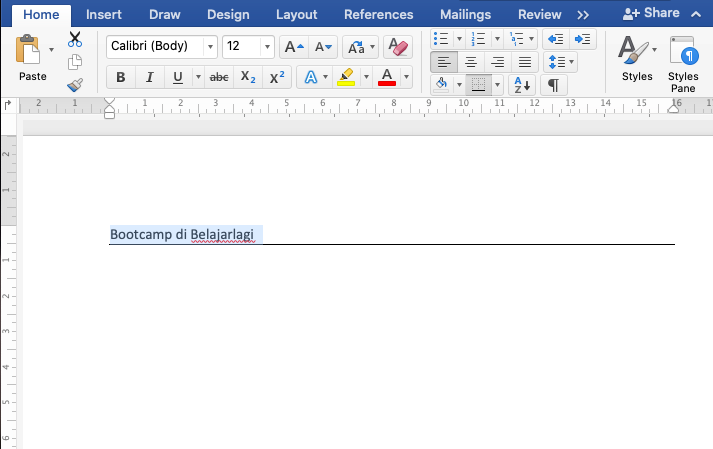 Cara Membuat Garis di Word