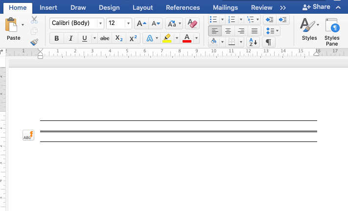 Cara Membuat Garis di Word