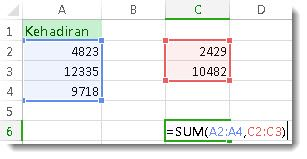 cara menjumlahkan di excel