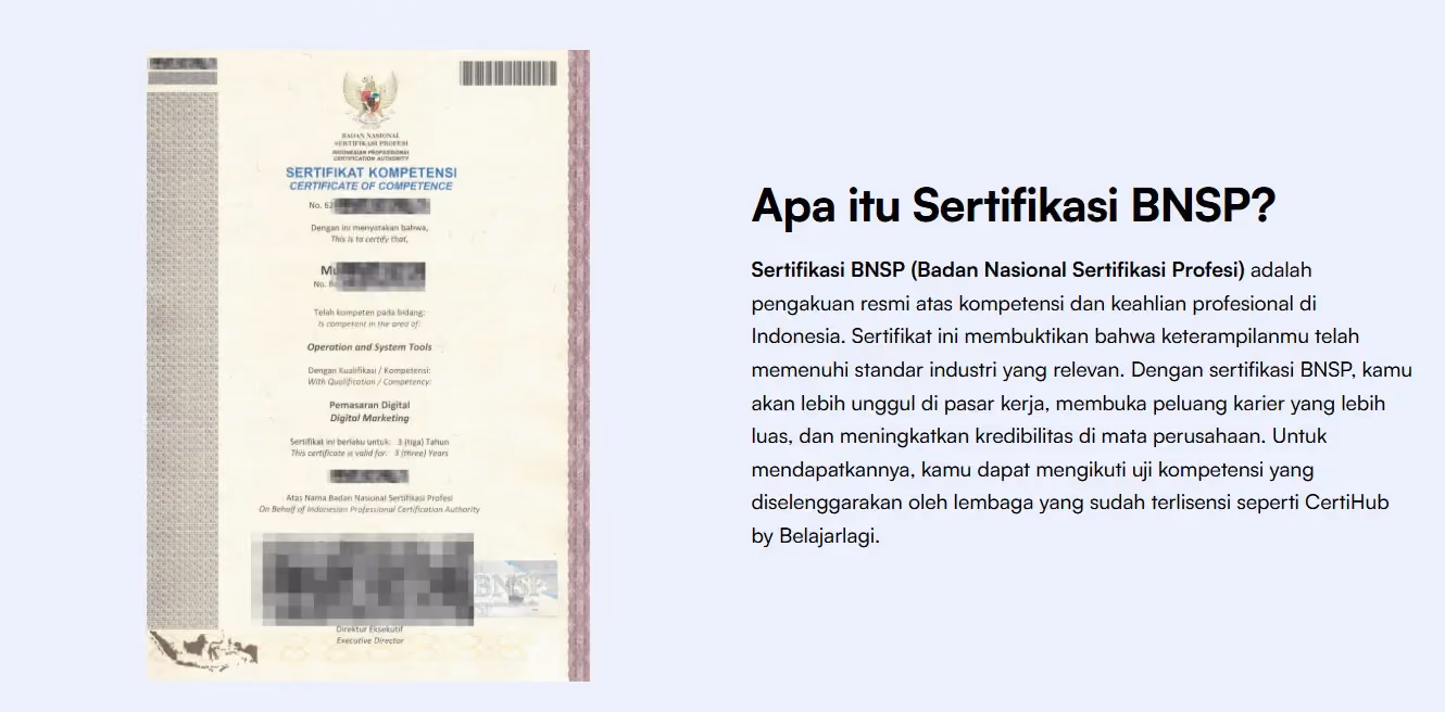 contoh sertifikat pelatihan
