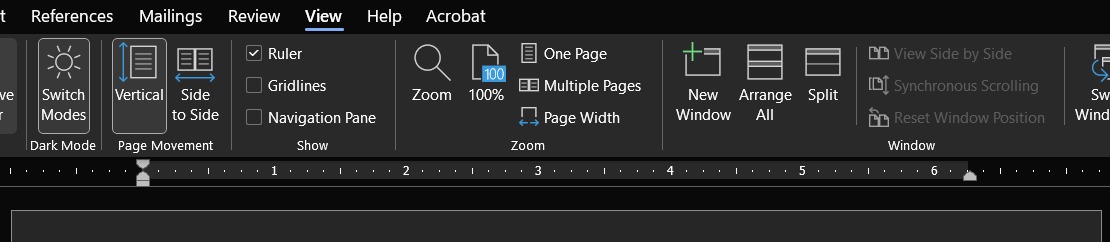 cara memunculkan ruler di word