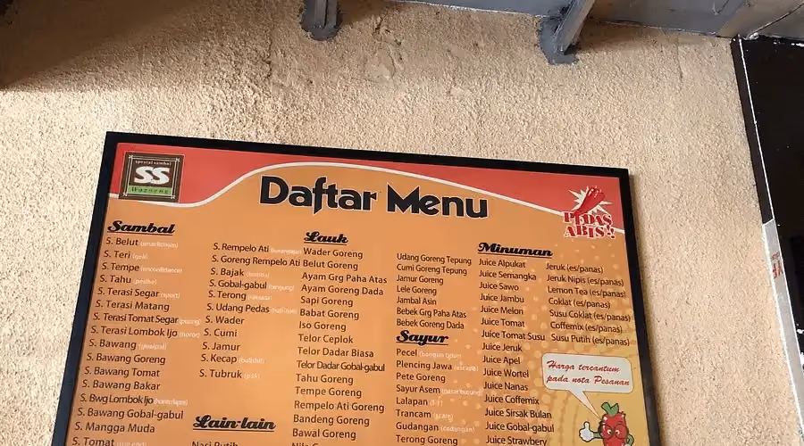 menu waroeng ss