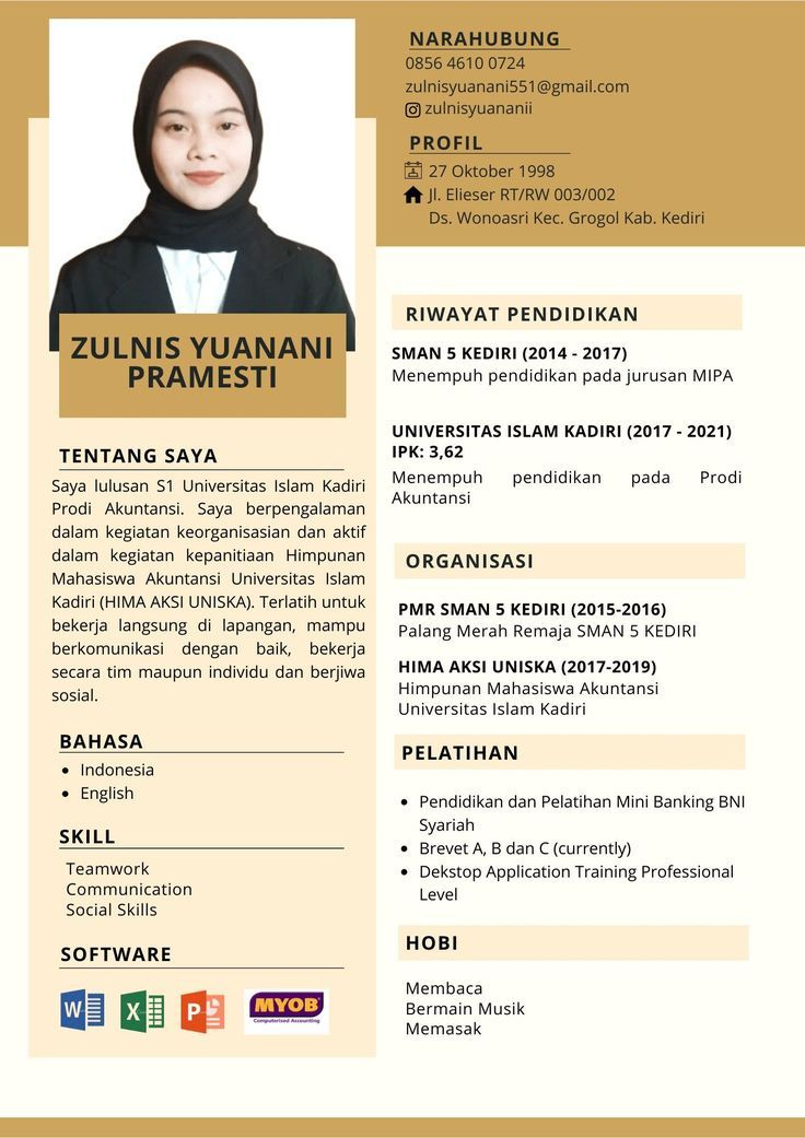 contoh daftar riwayat hidup