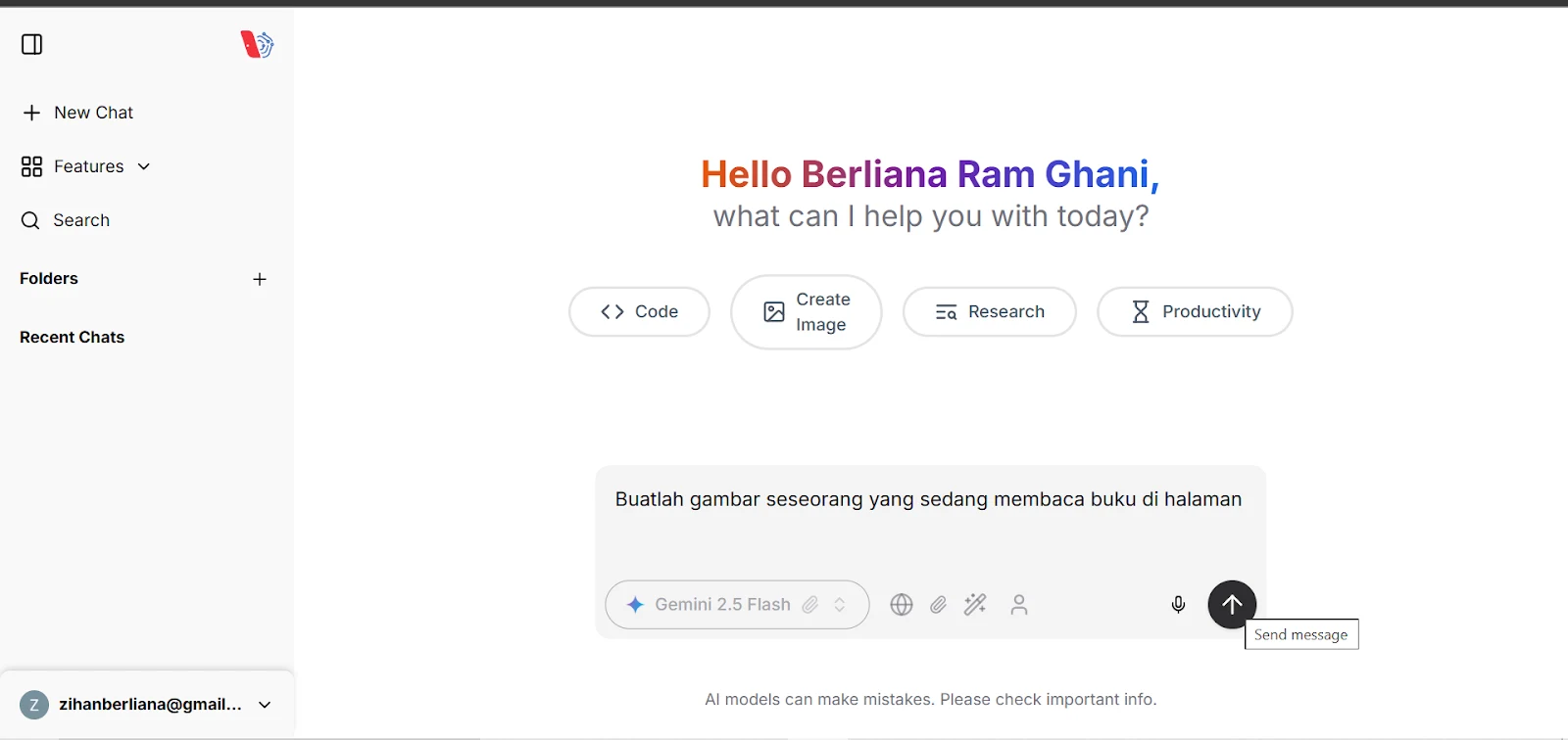 contoh prompt cara buat foto ai