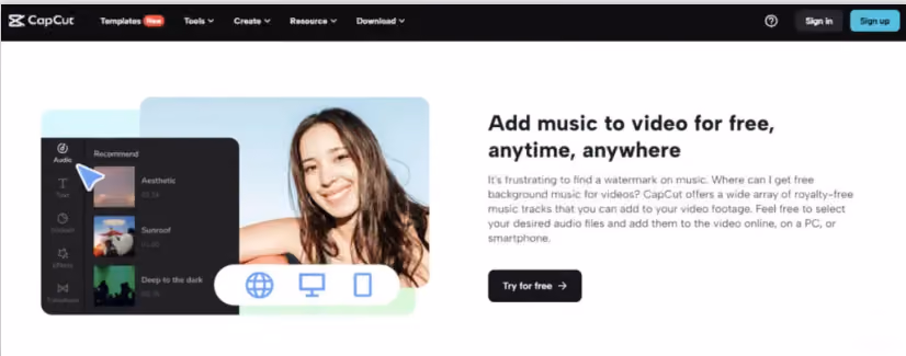 fitur audio capcut