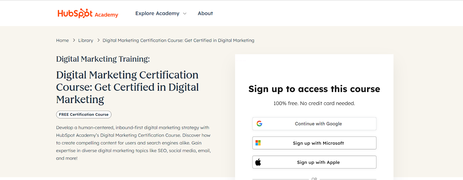 HubSpot Digital Marketing Certification Course
